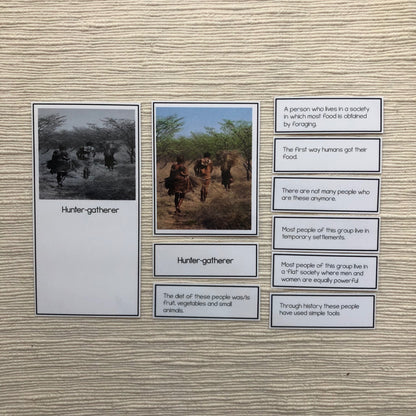 Hunter Gatherer, Nomadic Herder, Agrarian Sorting (cosmic) - montessorikiwi