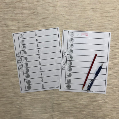 Fraction Decimal Percentage flip book - montessorikiwi