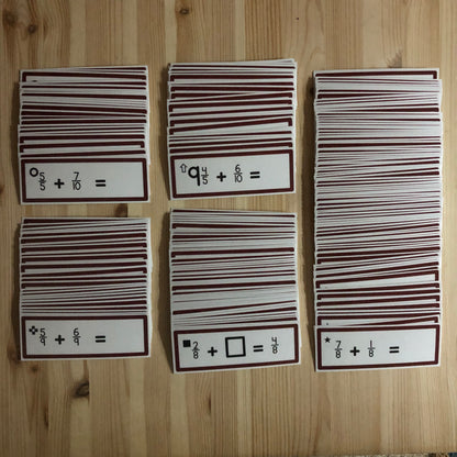 Addition of Fraction Tickets - montessorikiwi