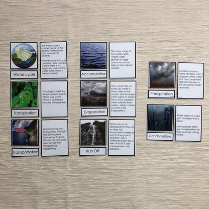 Water Cycle 4 Part Cards - montessorikiwi