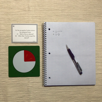 Converting Fractions to Decimals Task Cards - montessorikiwi
