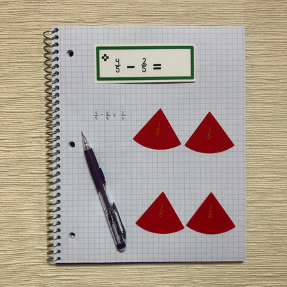 Subtraction of Fraction Tickets - montessorikiwi