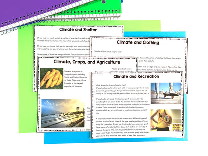 Montessori Geographic Impressionistic Charts and Follow up Work - Climate (cosmic) - montessorikiwi