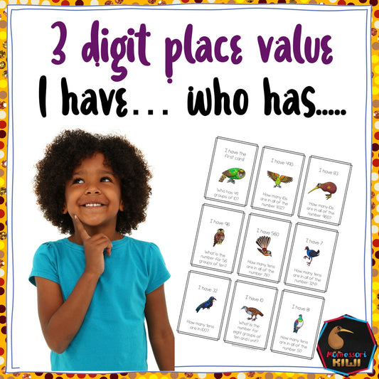 Maths Game: Stage 5 'I have, who has' - montessorikiwi