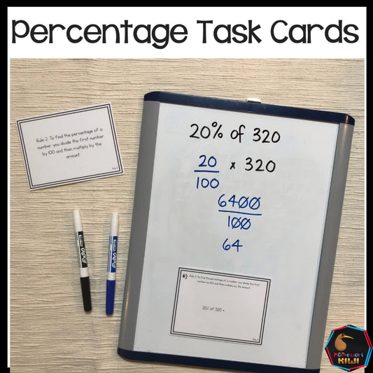 Percentages Montessori inspired activity - montessorikiwi