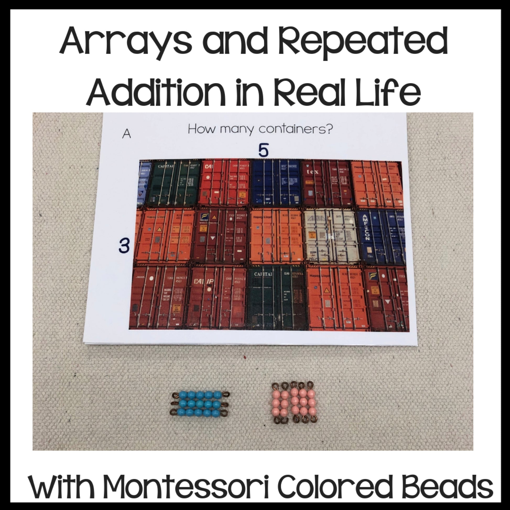 Montessori Arrays, skip counting, (colored bead bars) - montessorikiwi