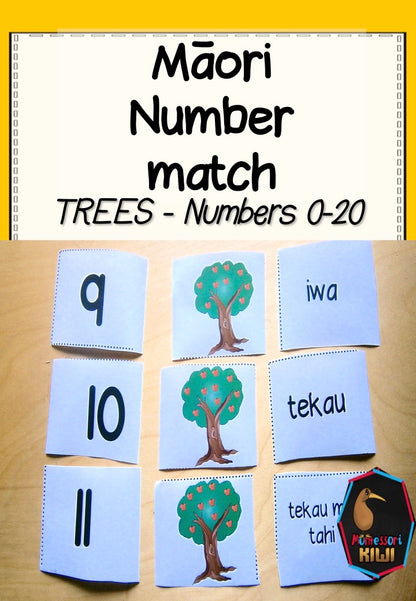 Maori Number match 0-20 (trees) - montessorikiwi