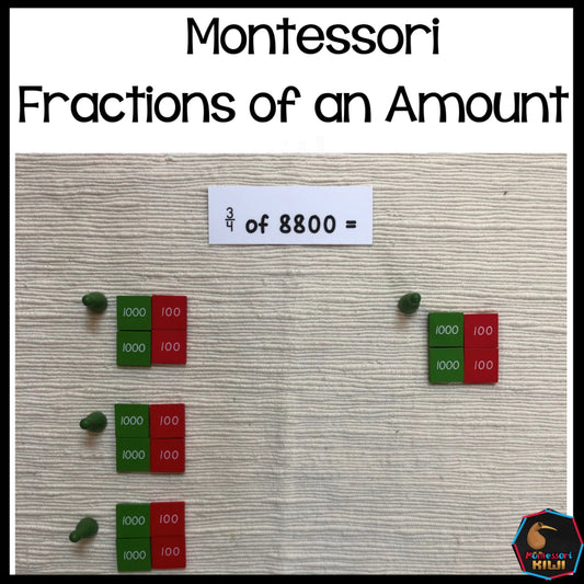 Fractions of an amount - montessorikiwi