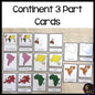 Montessori Continent 3 part cards - montessorikiwi