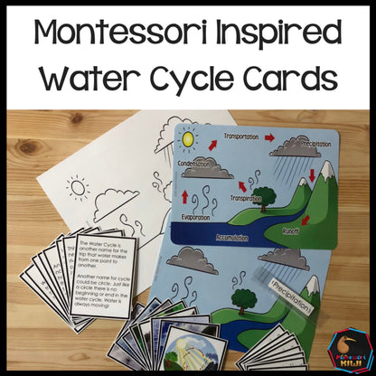 Water Cycle 4 Part Cards - montessorikiwi