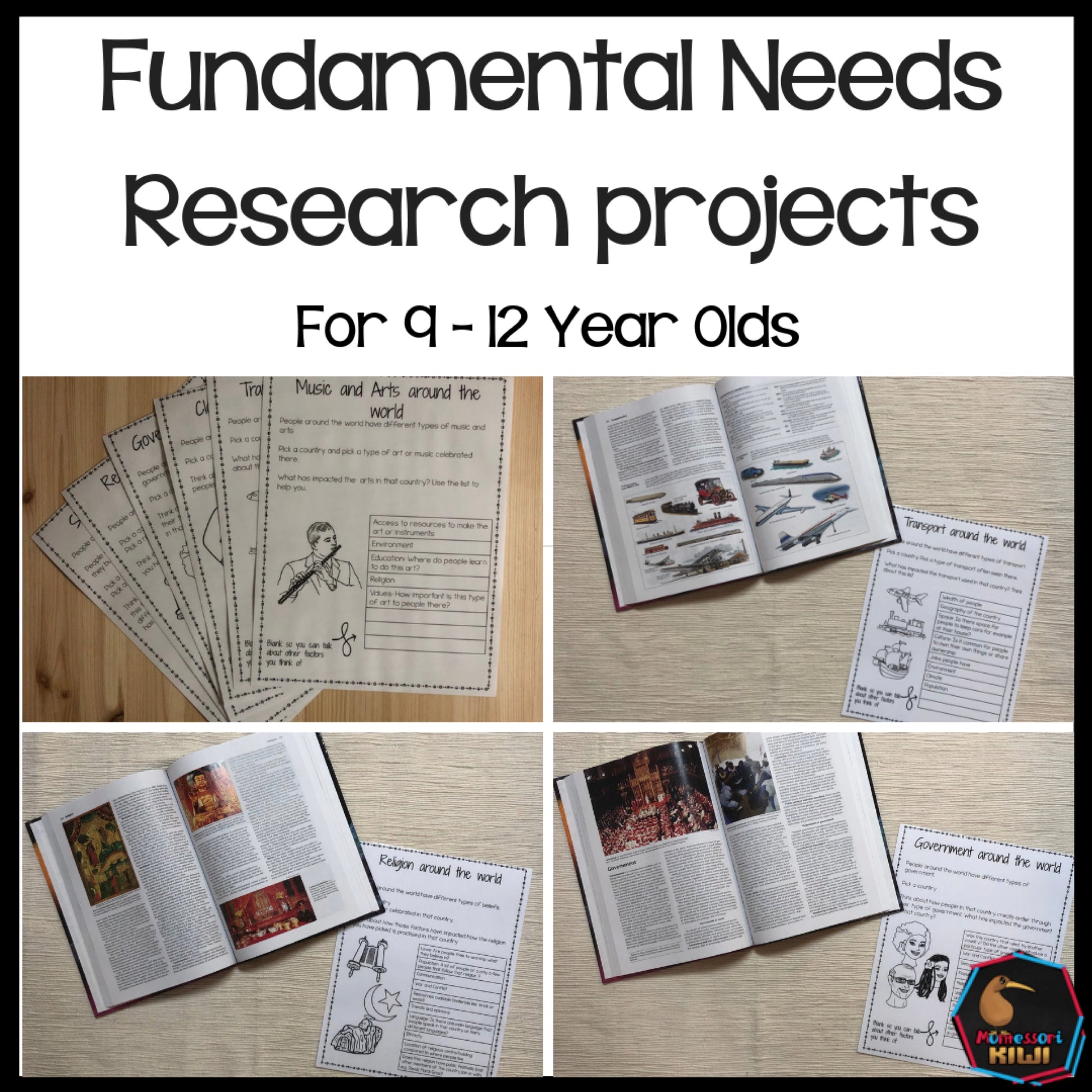 Fundamental Needs Research projects for 9-12 (cosmic) - montessorikiwi