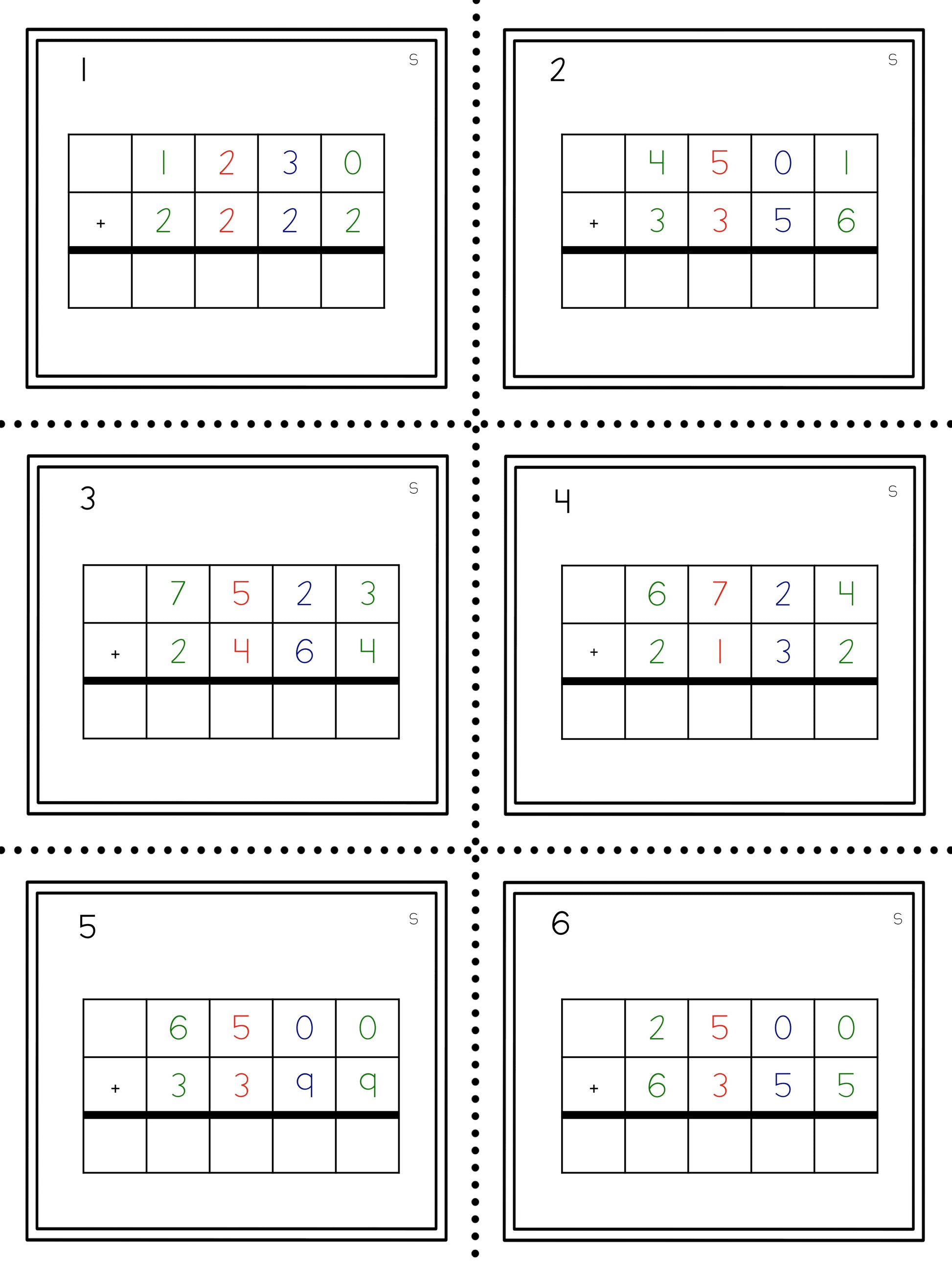 Four digit equations (Montessori) - montessorikiwi