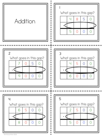 Four digit 'Gateway to Algebra' questions - montessorikiwi