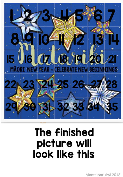 Matariki Collaborative Art Poster - montessorikiwi