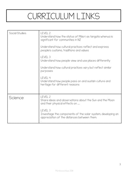 Matariki School Journal linked activities - montessorikiwi