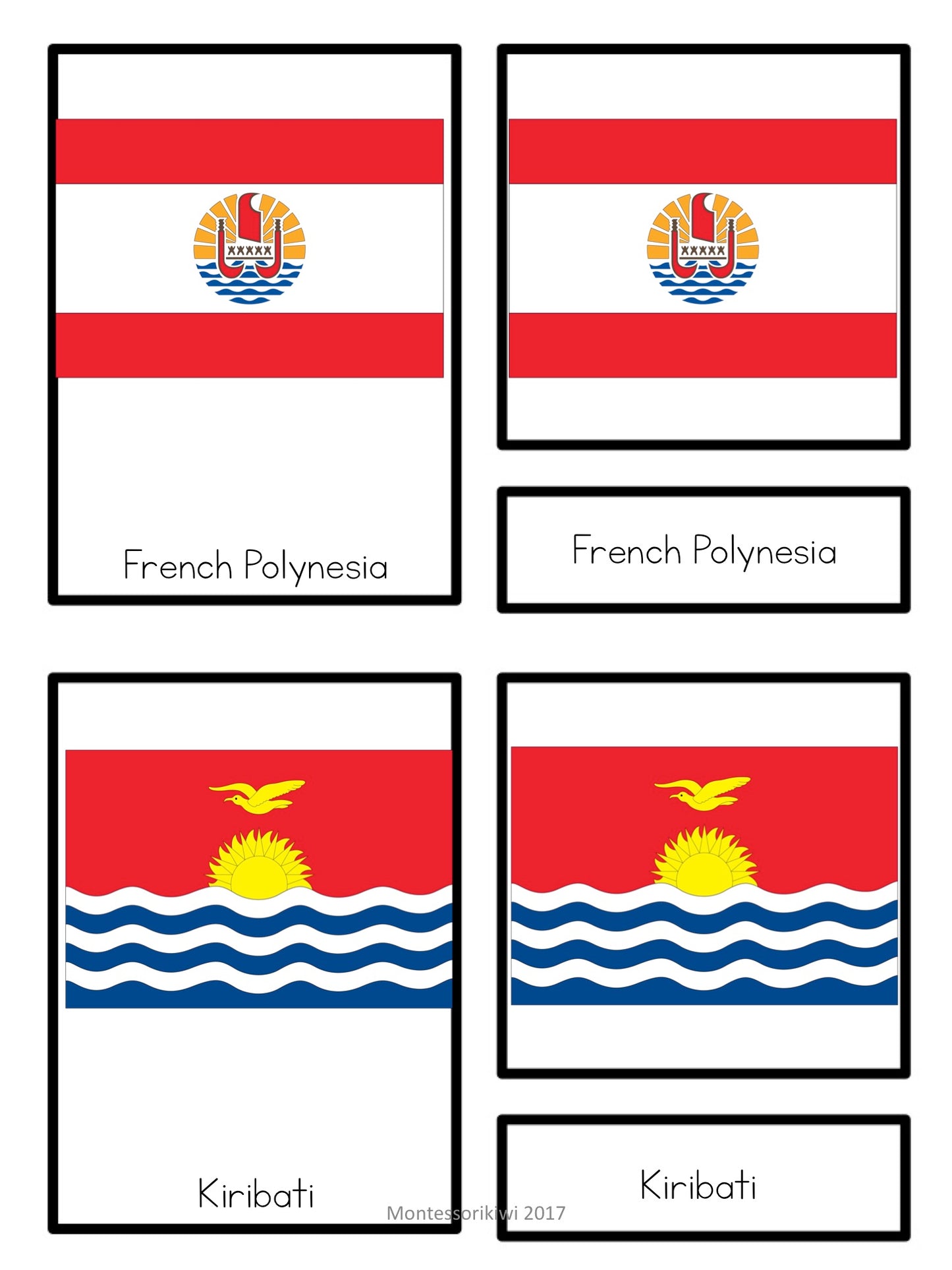 Flags of Oceania - montessorikiwi