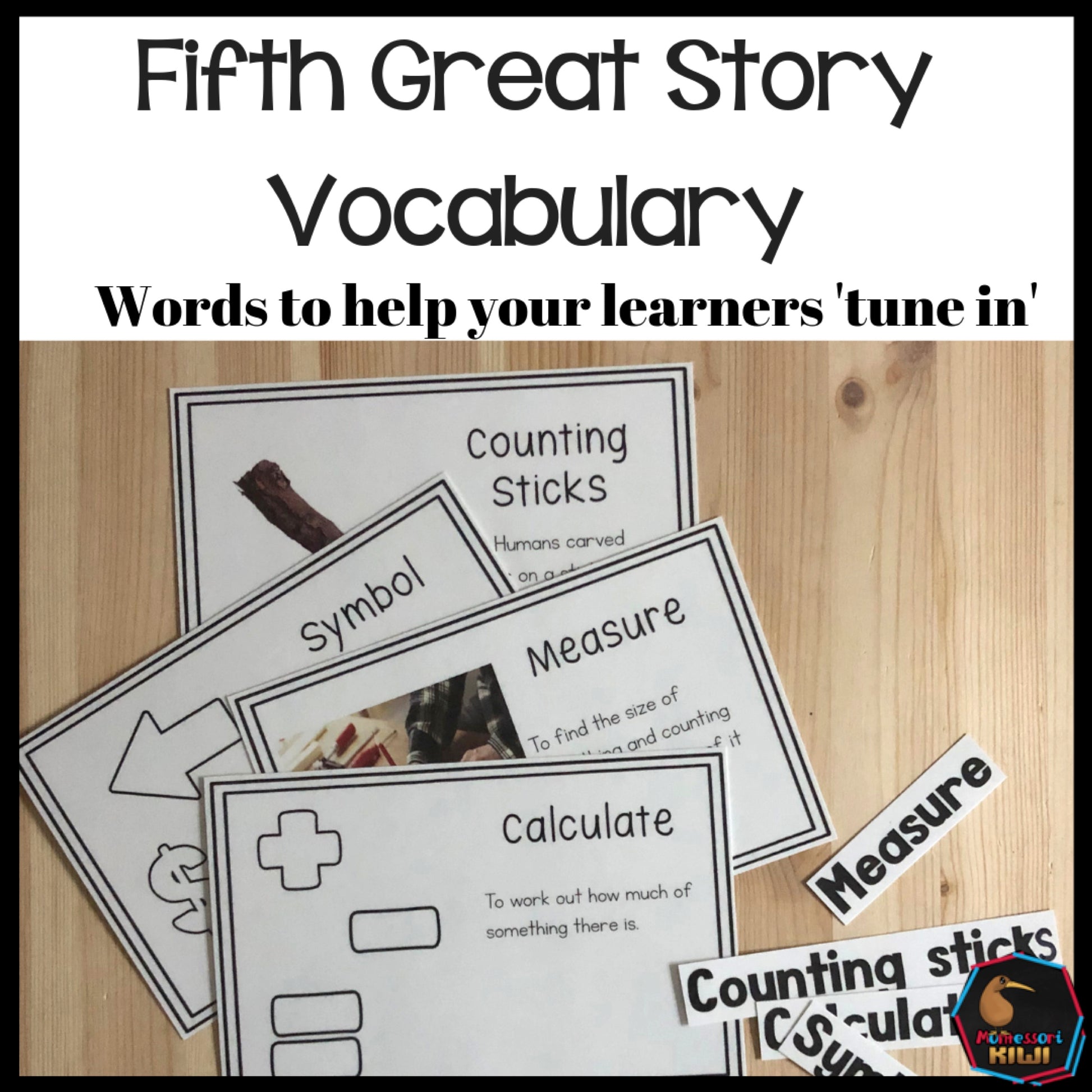 Vocab Words for Fifth Great Story (cosmic) - montessorikiwi