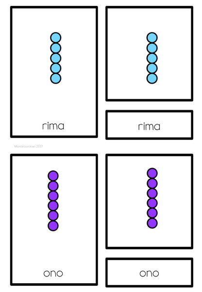 Māori Numbers (montessori inspired) - montessorikiwi