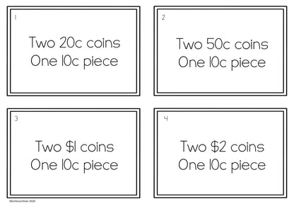 New Zealand Money level 1 money identification game (money in kete) - montessorikiwi