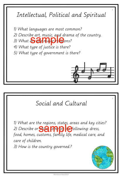Cultural Geography Projects for 9-12 year olds - montessorikiwi