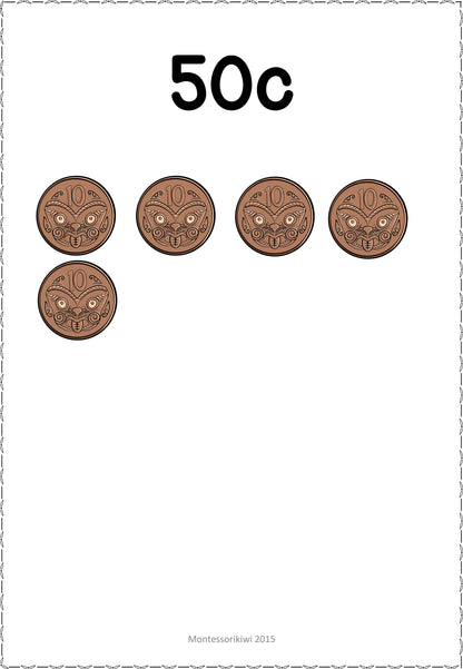 New Zealand Money Level 1: Skip counting to $1 - montessorikiwi