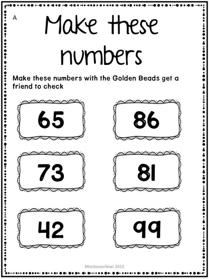 Introduction to Base 10 / Introduction to Golden Beads - montessorikiwi