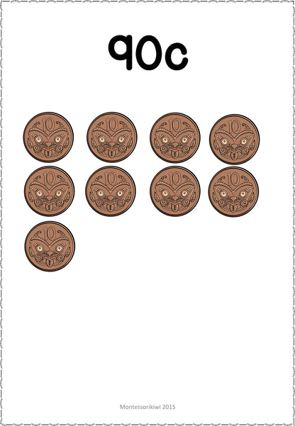 New Zealand Money Level 1: Skip counting to $1 - montessorikiwi