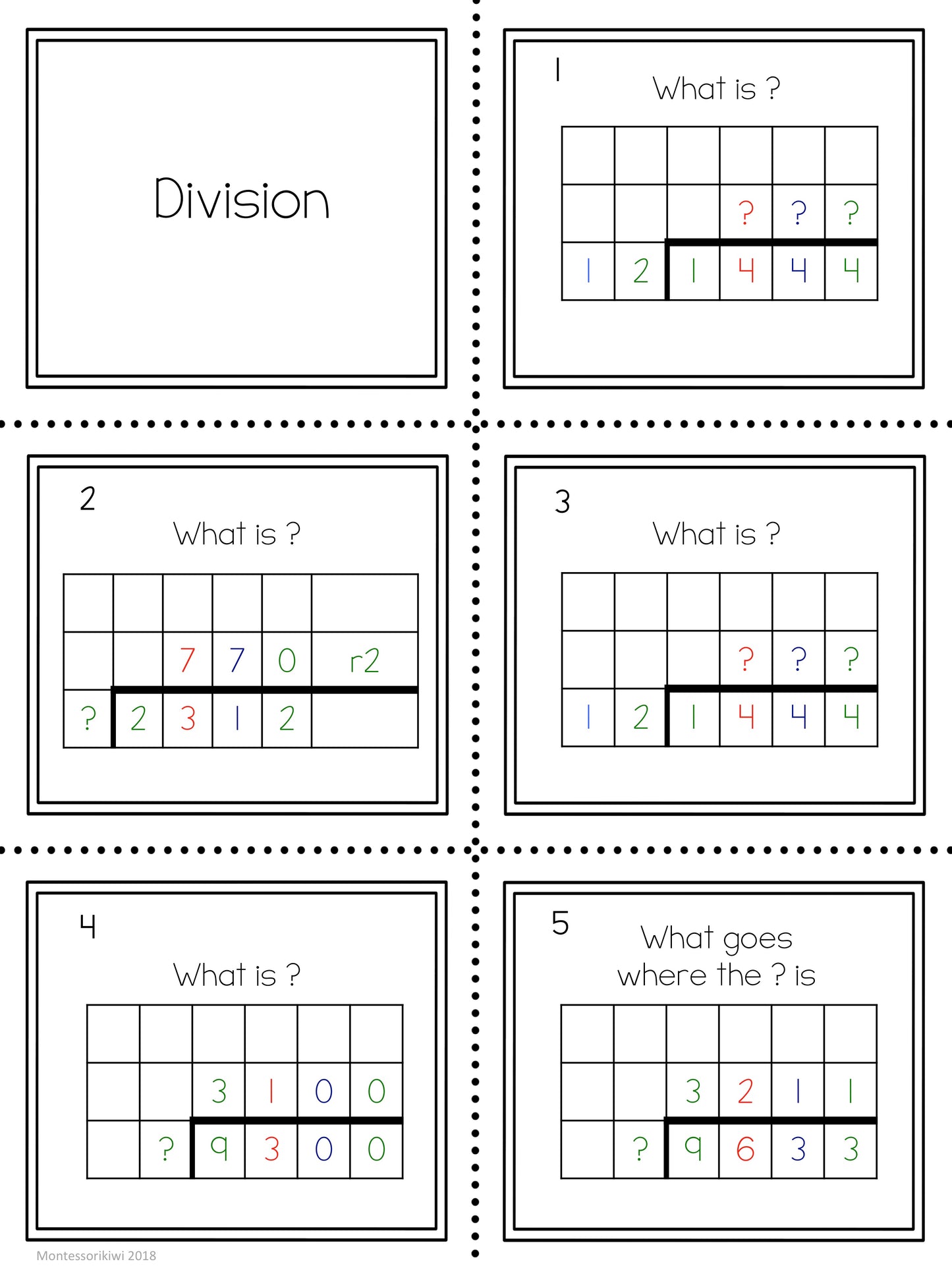 Four digit 'Gateway to Algebra' questions - montessorikiwi