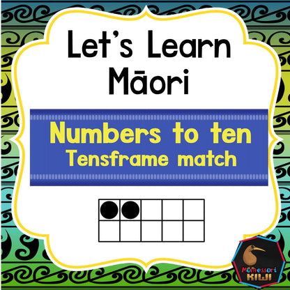 Maori numbers with tens frames - montessorikiwi