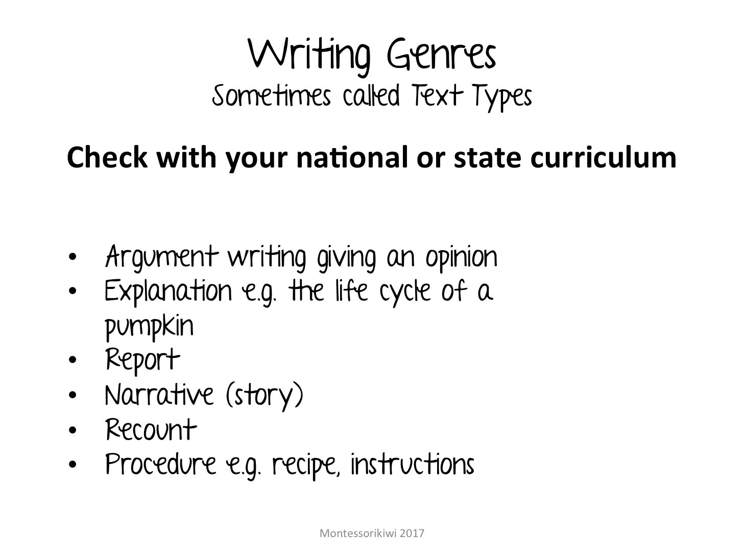 Elementary Boot Camp: Teaching Writing - montessorikiwi