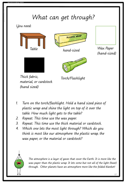 Montessori Geographic Impressionistic Charts - Heat, Atmosphere & Day Follow Up (Cosmic) - montessorikiwi