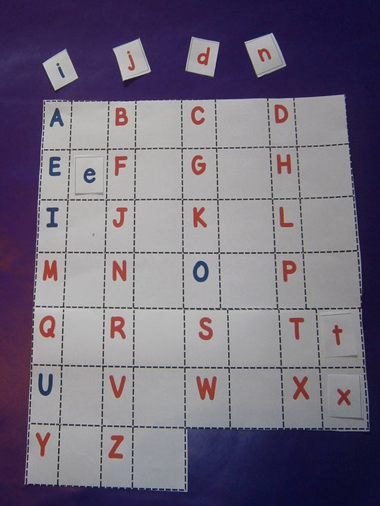 Montessori Alphabet Upper and Lower case letter match up (literacy ...