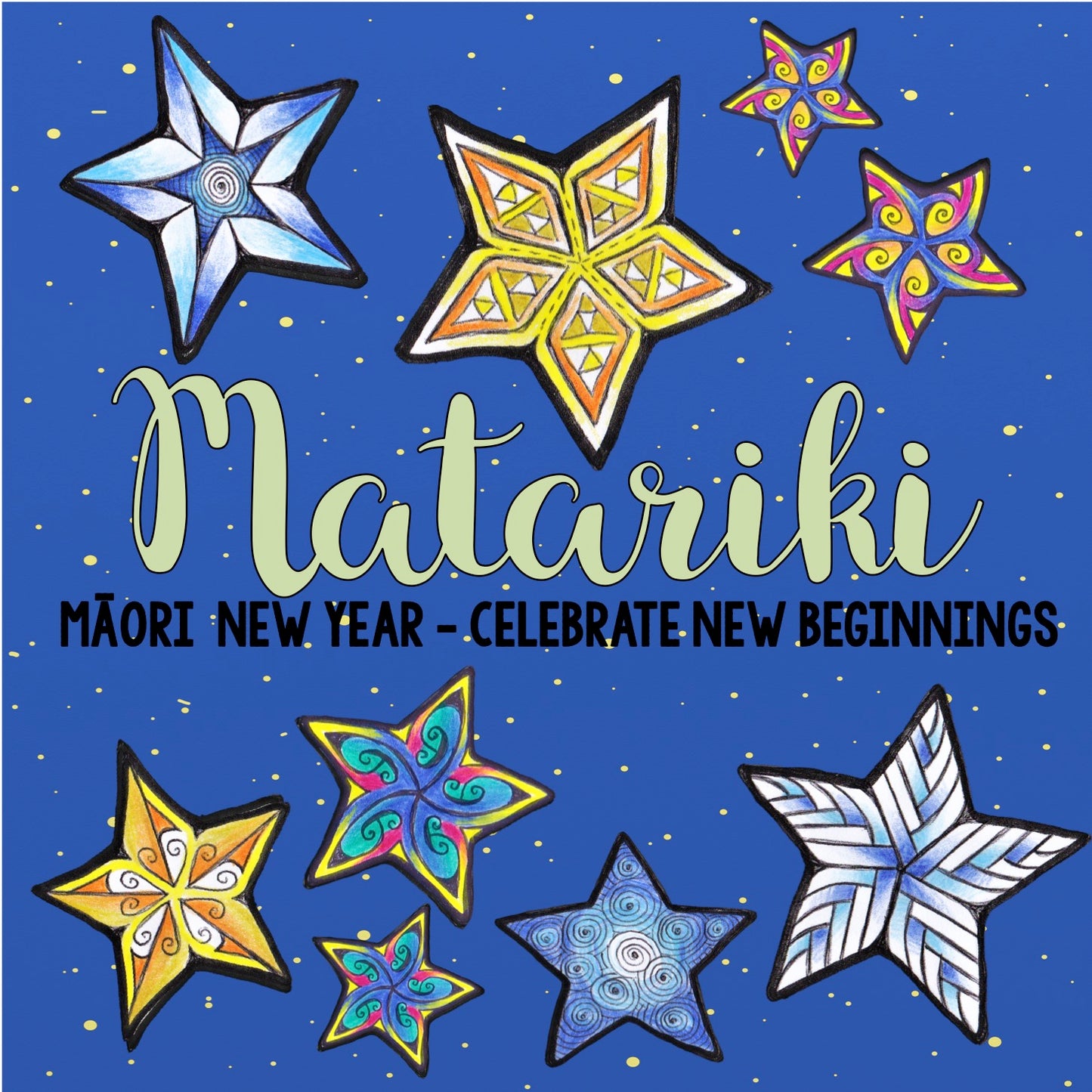 Matariki Collaborative Art Poster - montessorikiwi