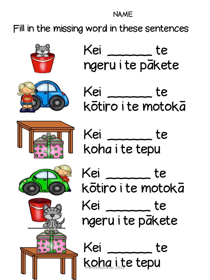 Māori Location Words - montessorikiwi