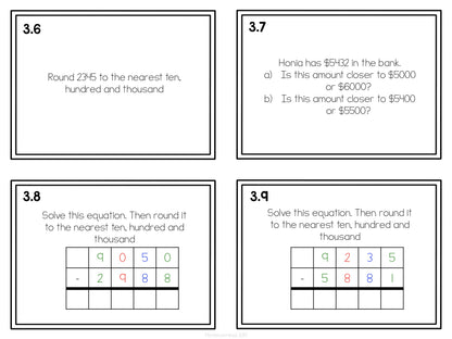 Rounding Numbers Task or Command Cards - montessorikiwi