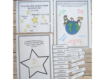Matariki activities, reading, printables - montessorikiwi
