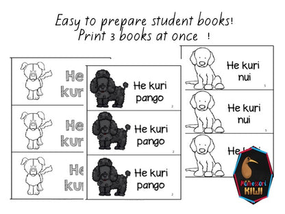 Nga Kuri - Te Reo Maori emergent reader - montessorikiwi