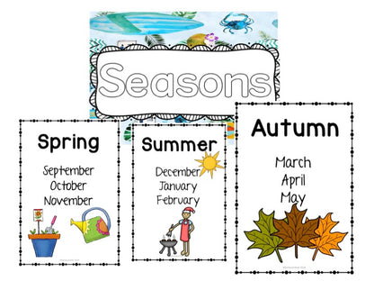 Australia and New Zealand Seasons - montessorikiwi