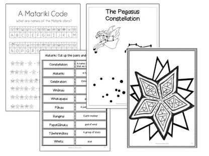 Matariki activities, reading, printables - montessorikiwi