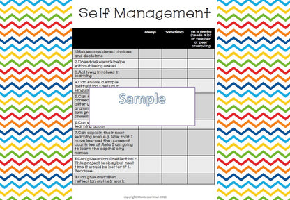 Montessori personal skills and social skills assessment - montessorikiwi