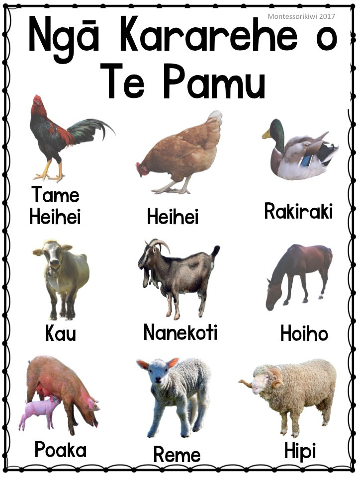 Maori Animal Posters x 4 - montessorikiwi