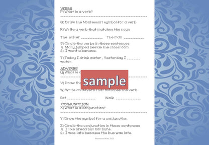 Montessori Language Test for Assessment - montessorikiwi