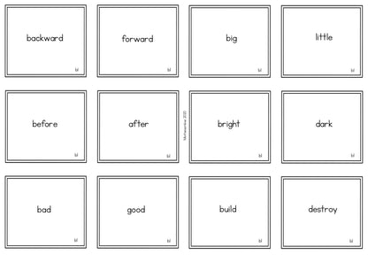 Word Study: Antonyms  (literacy) - montessorikiwi