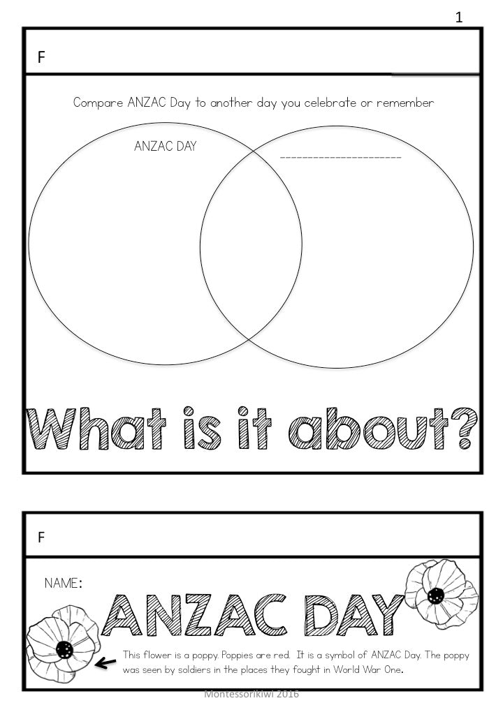 ANZAC Day Flipbook - montessorikiwi