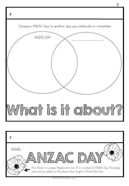 ANZAC Day Flipbook - montessorikiwi