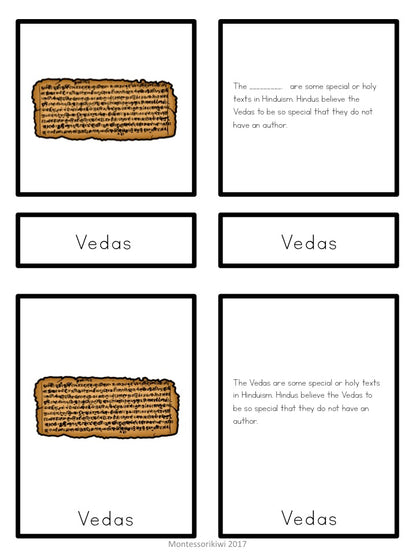 Hinduism 5 part cards (cosmic) - montessorikiwi