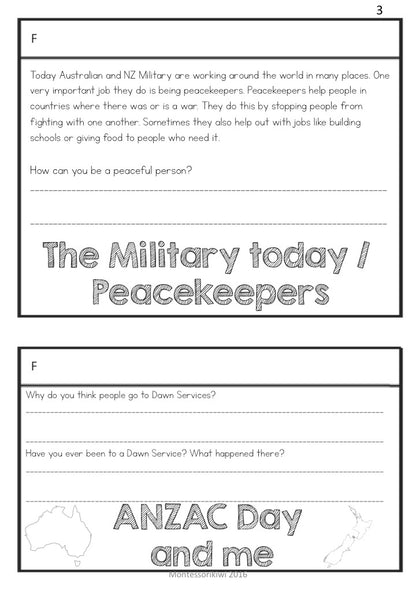 ANZAC Day Flipbook - montessorikiwi