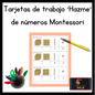 Tarjetas de trabajo ‘Hazme’ de números Montessori (make me task cards) - montessorikiwi