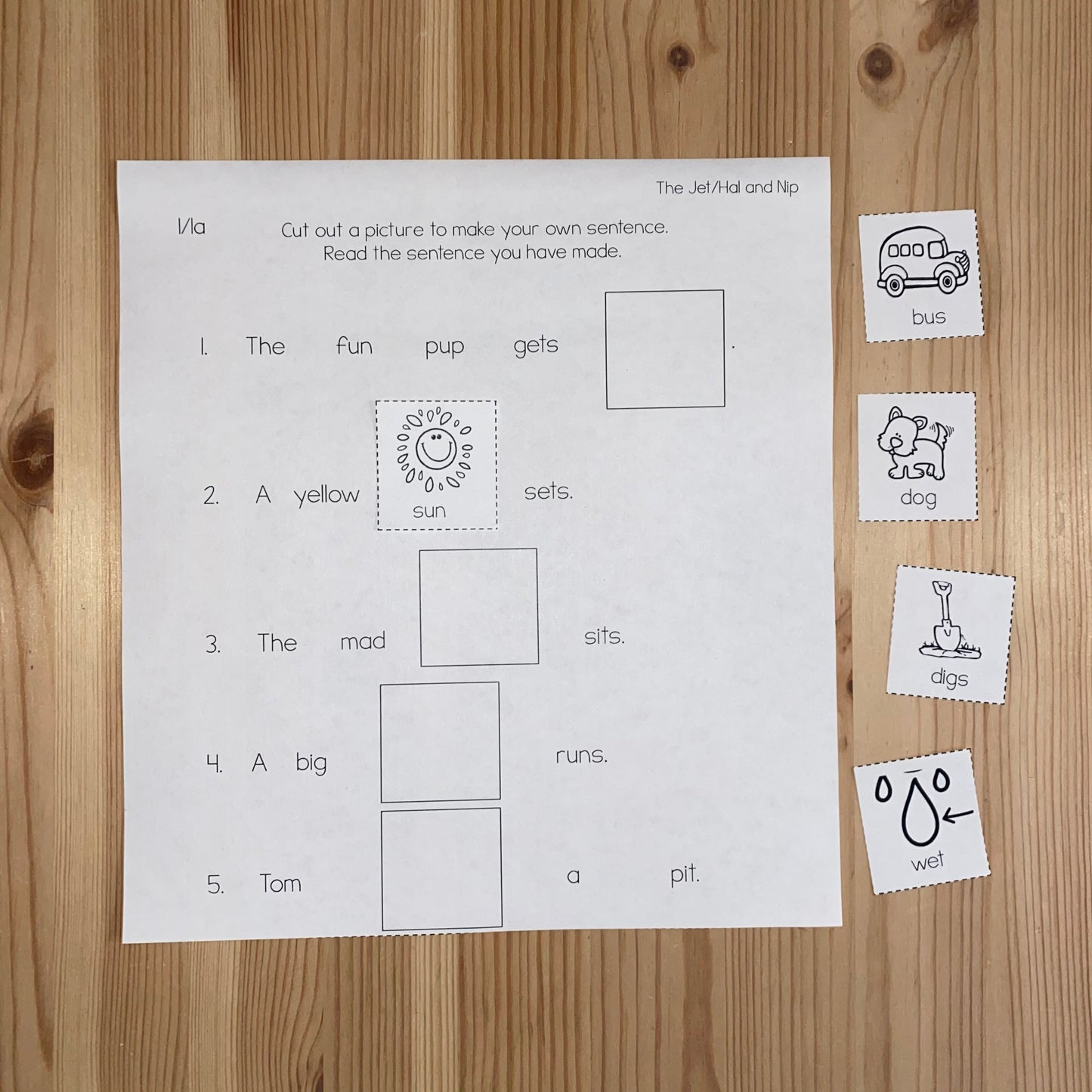 Montessori Phonetic Grammar - Proficiency Sentences Set 1  (literacy) - montessorikiwi