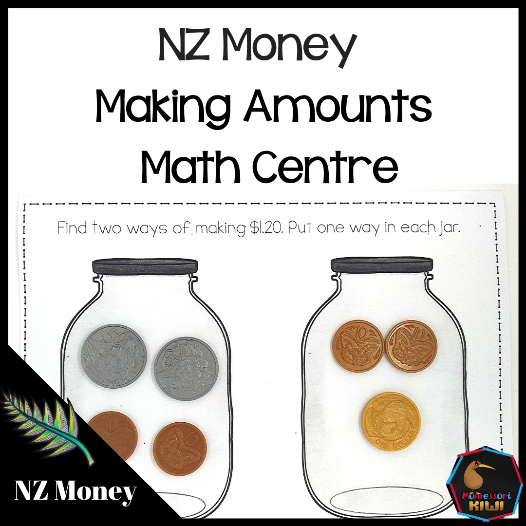 New Zealand Money level 2 make the amount maths activity - montessorikiwi